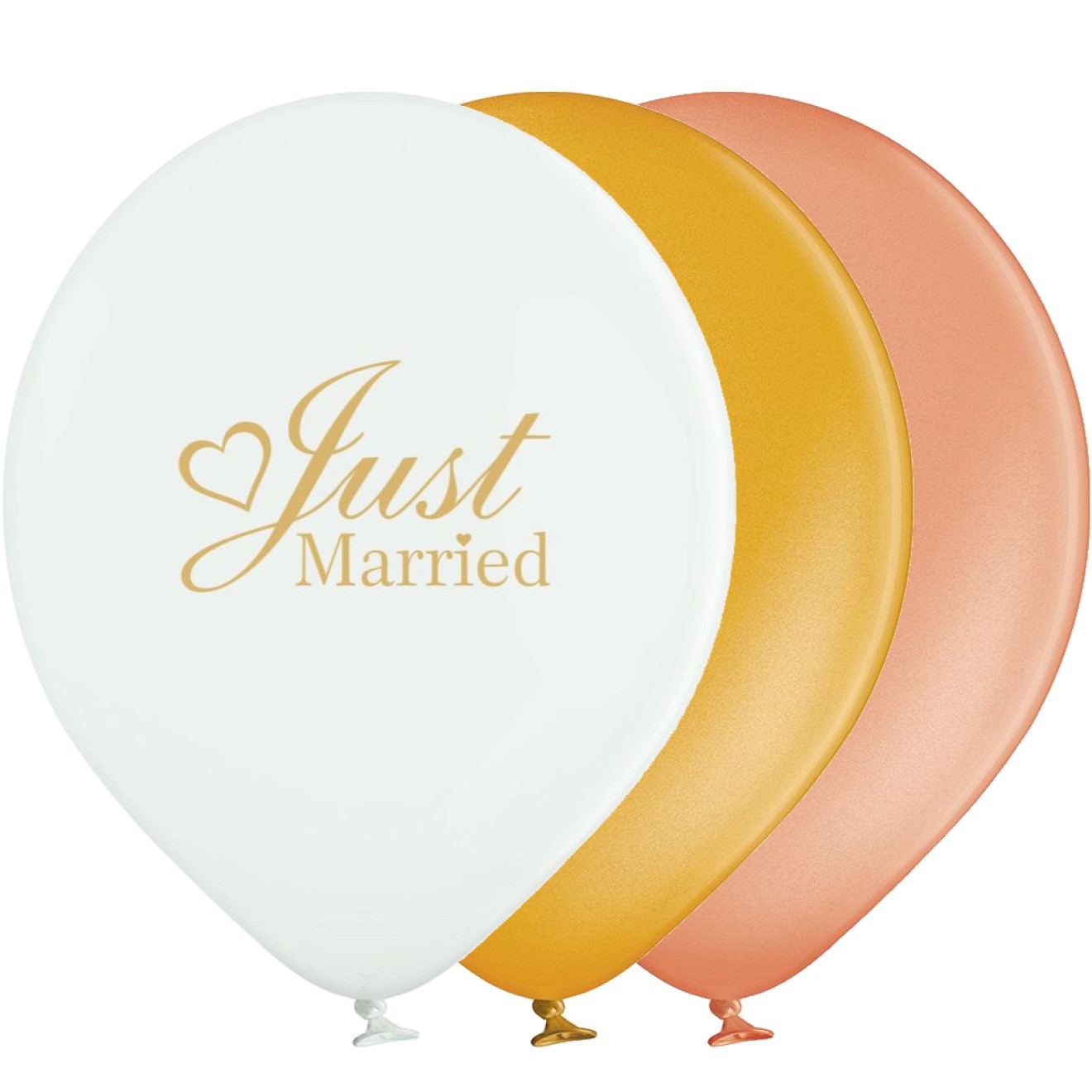 Just Married Wimpelkette Raumdeko Standesamt Hochzeit Happy Balloon