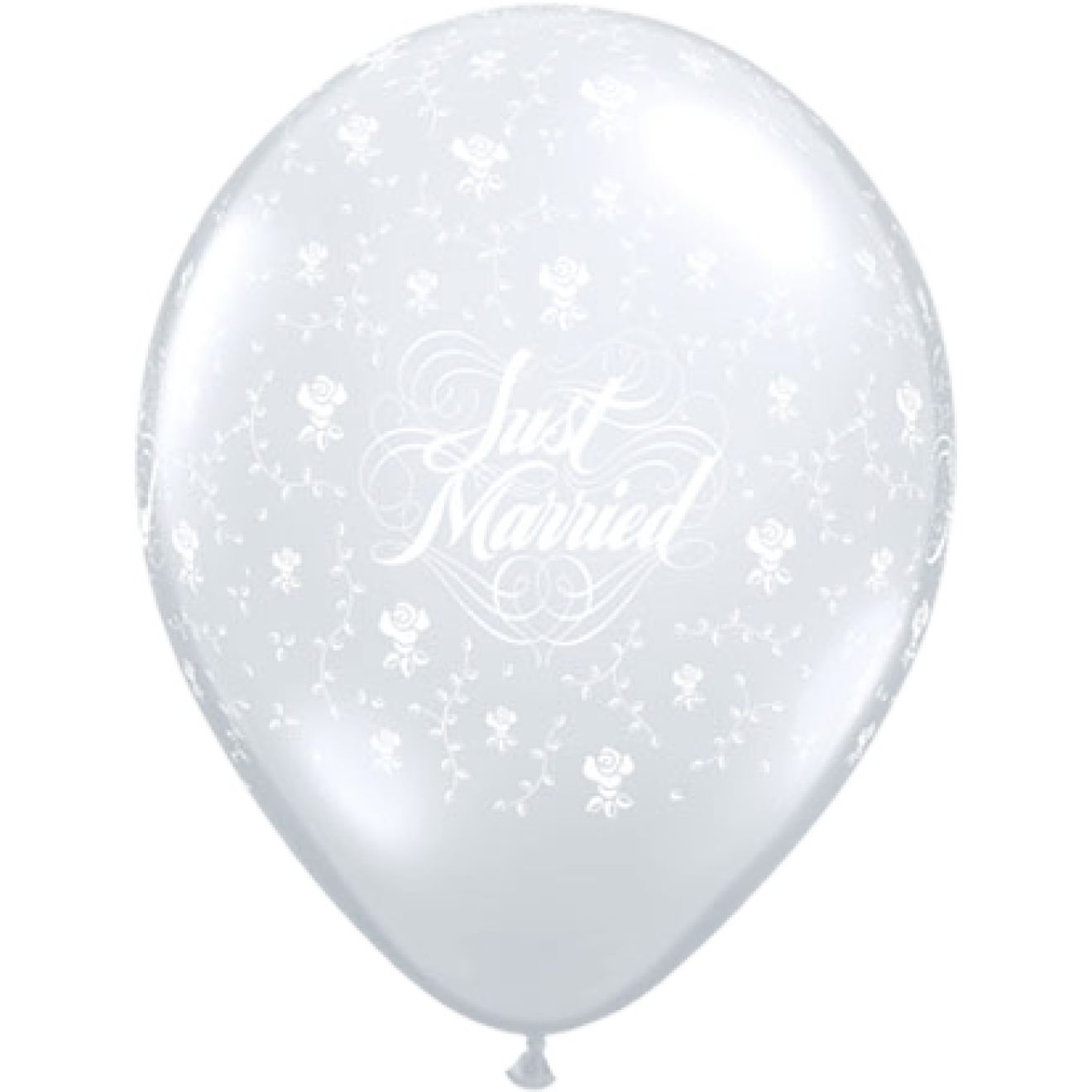 12 Stück Hochzeitsballons Set - Just Married & Mr & Mrs In Weiß-Roségold