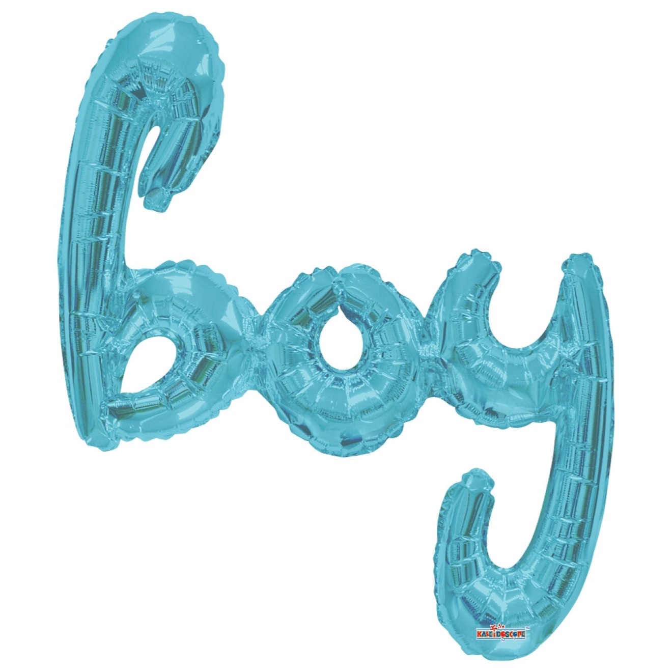 Folienballon Boy (Junge) Schriftzug (Schreibschrift) - Hellblau 91 cm