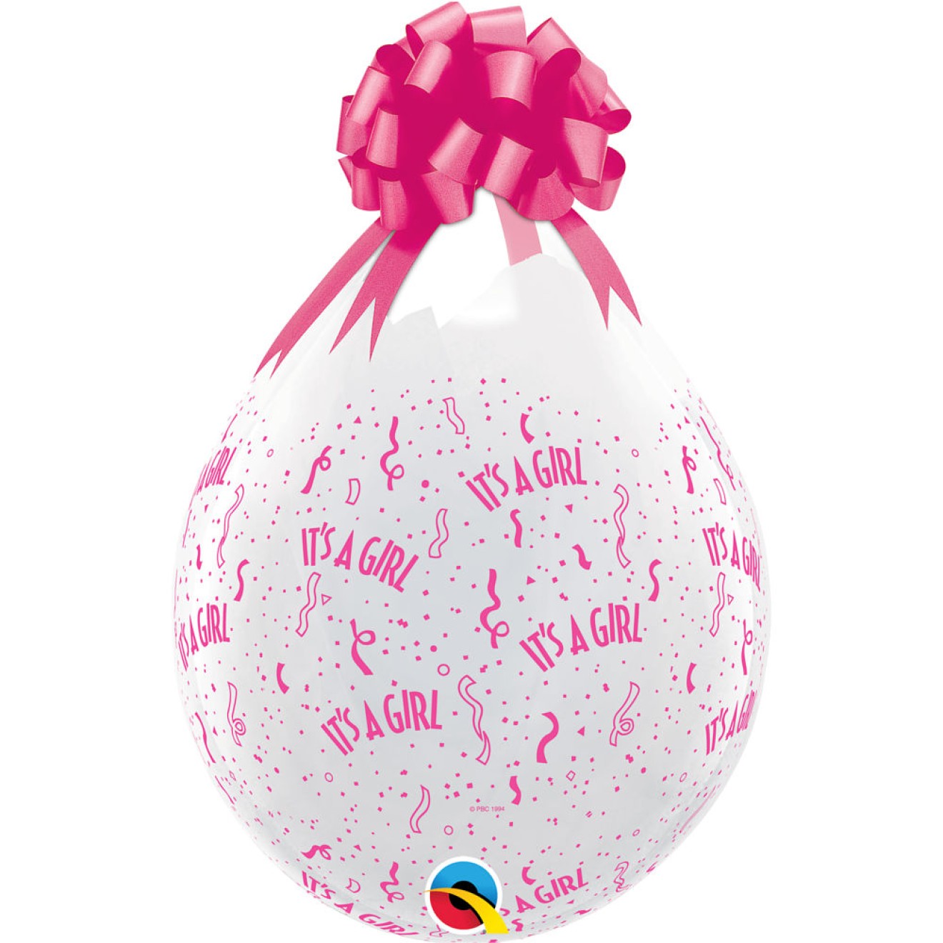 Verpackungsballon: It`s a Girl Ø 45 cm | Luftballon.de