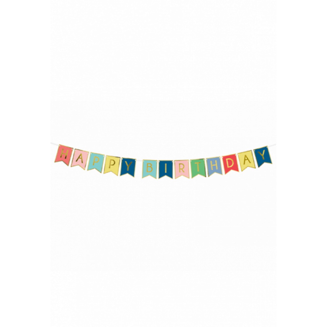 Papiergirlande - Happy Birthday - Bunt | luftballon.de