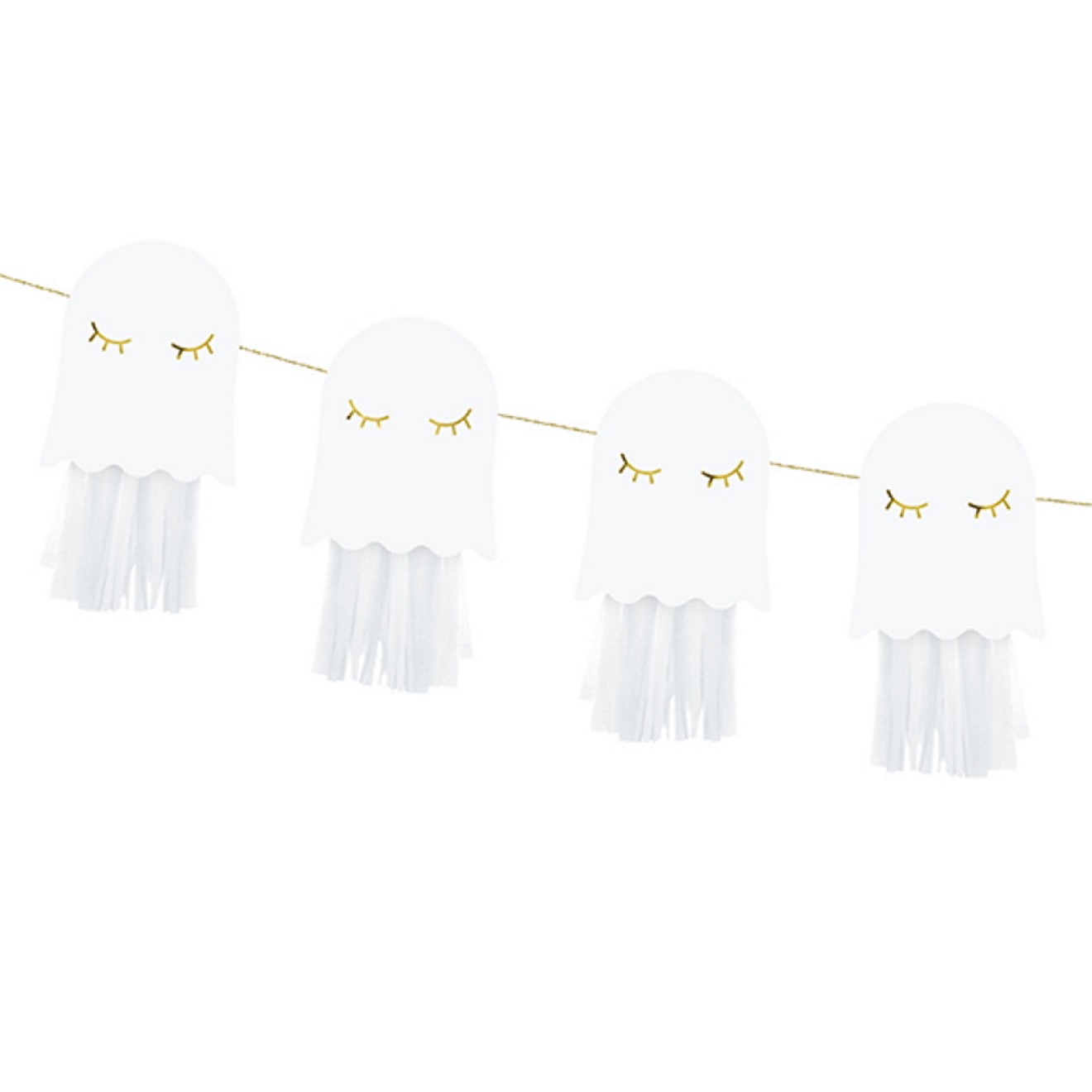 Papiergirlande - Halloween (Geister) - 1,3 m | luftballon.de