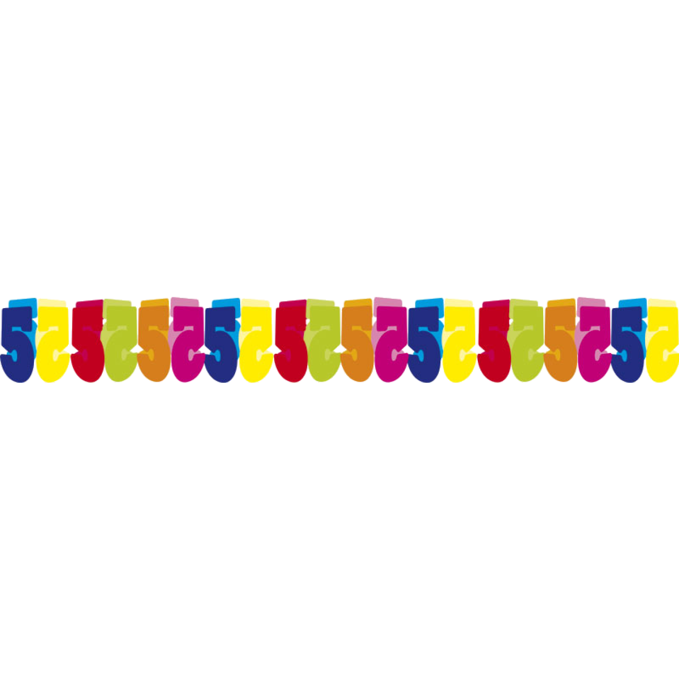 Papier-Girlande 5 - Bunt - 6 m