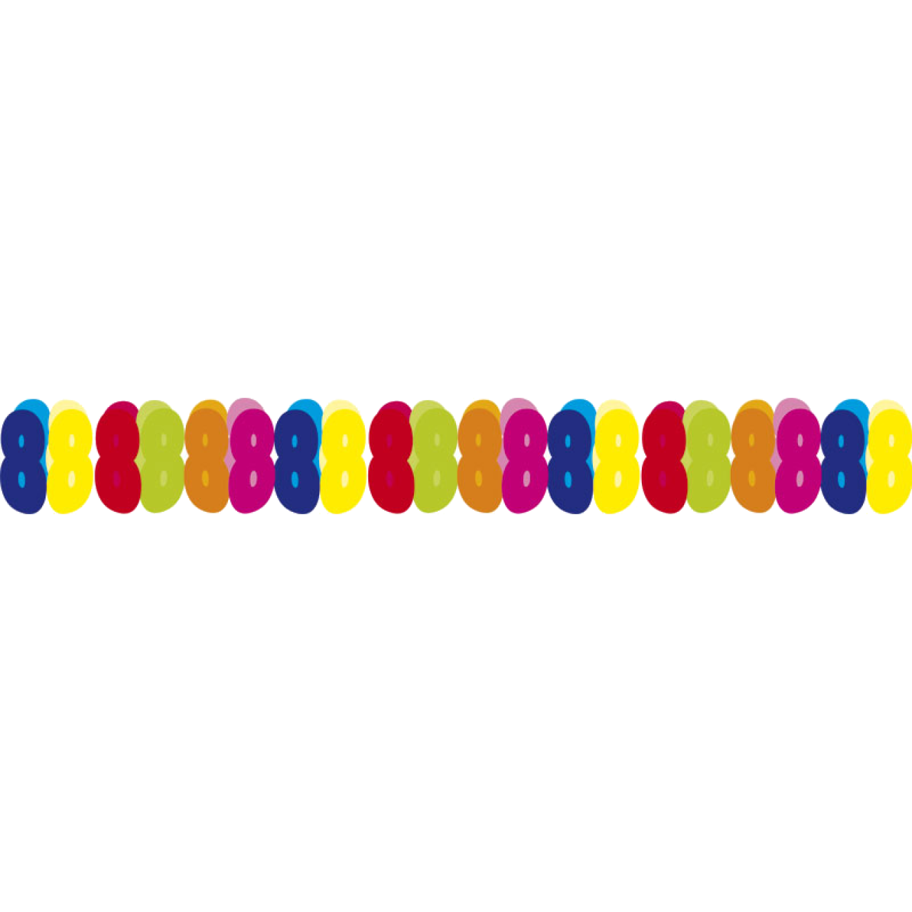 Papier-Girlande 8 - Bunt - 6 m