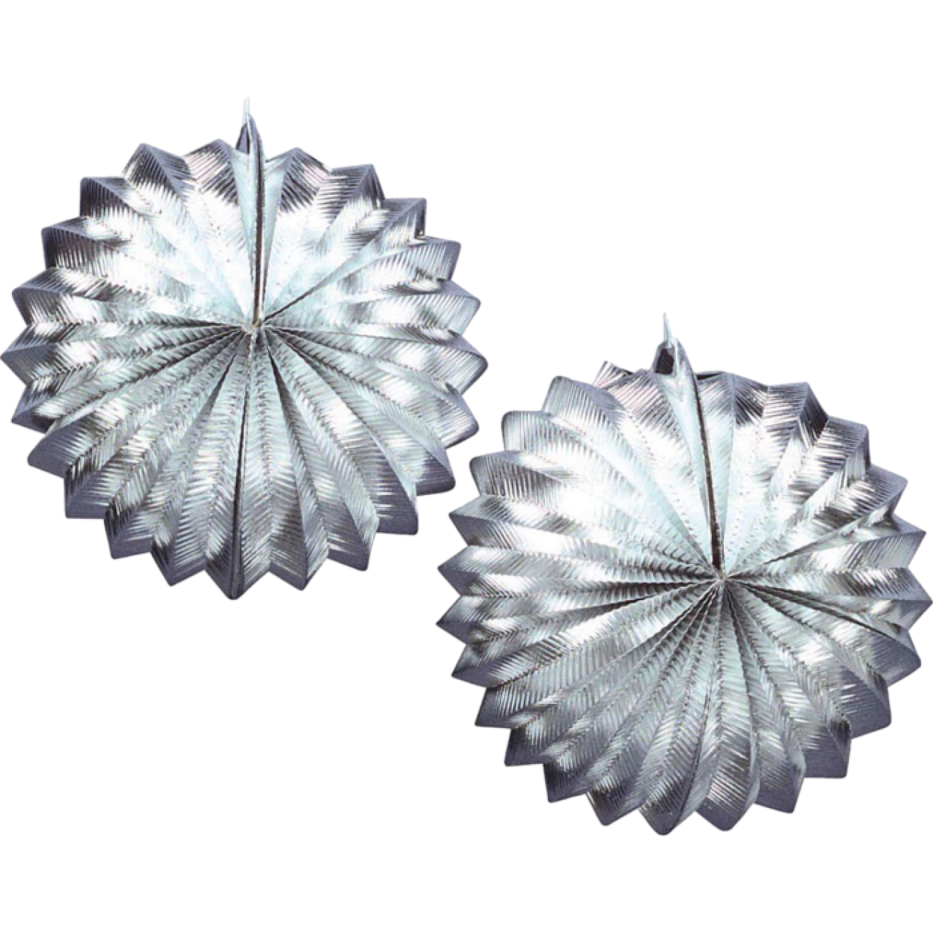 Lampion Silber Ø 25 cm 2 Stück
