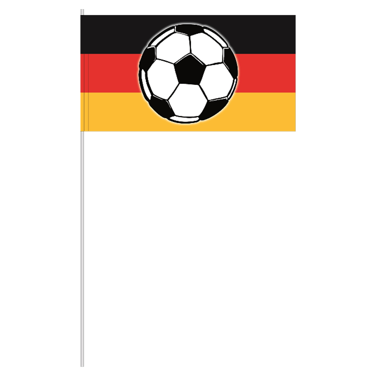 5000 x Papierfähnchen Deutschland - Fußball