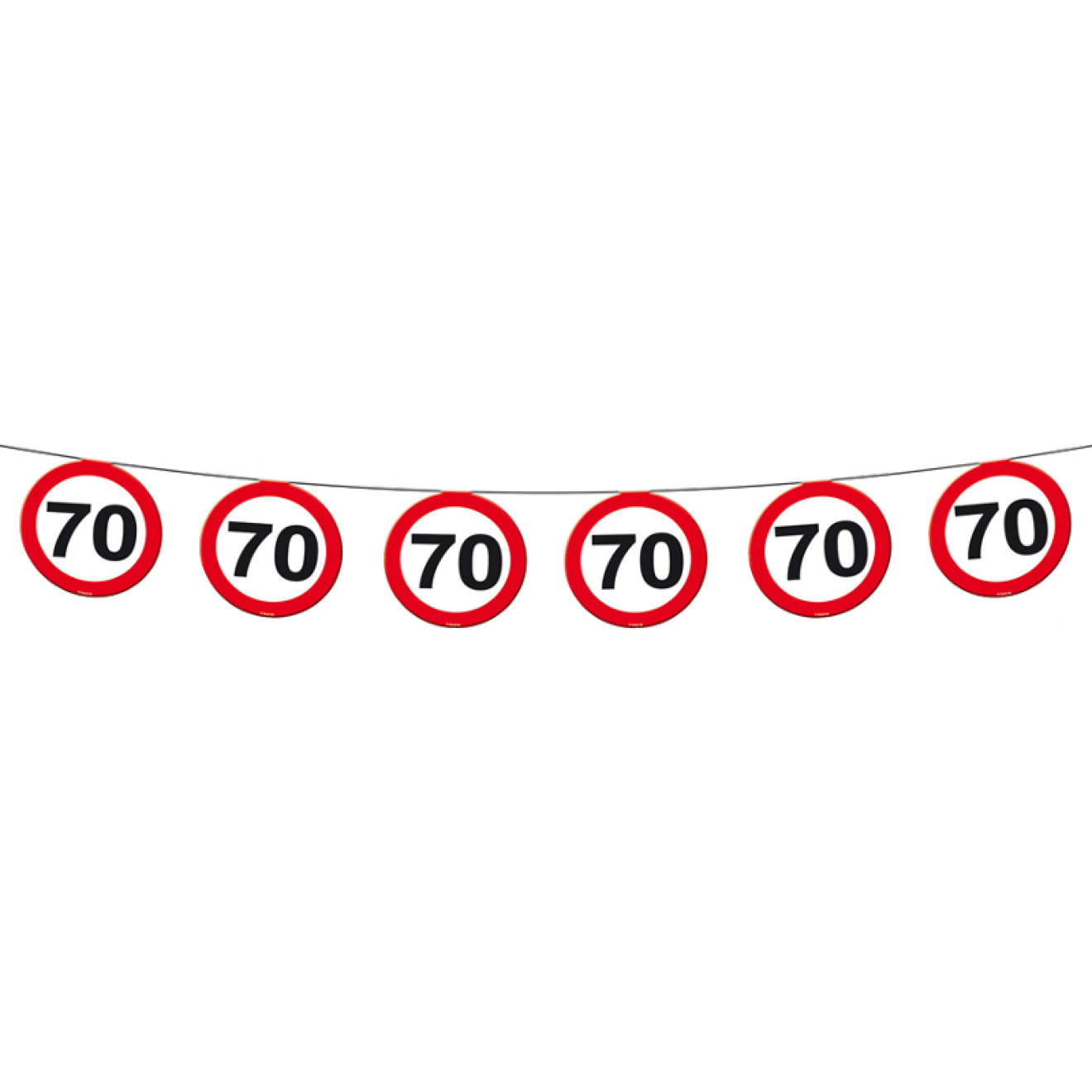 Wimpelkette 70 - Verkehrsschild - 12 m