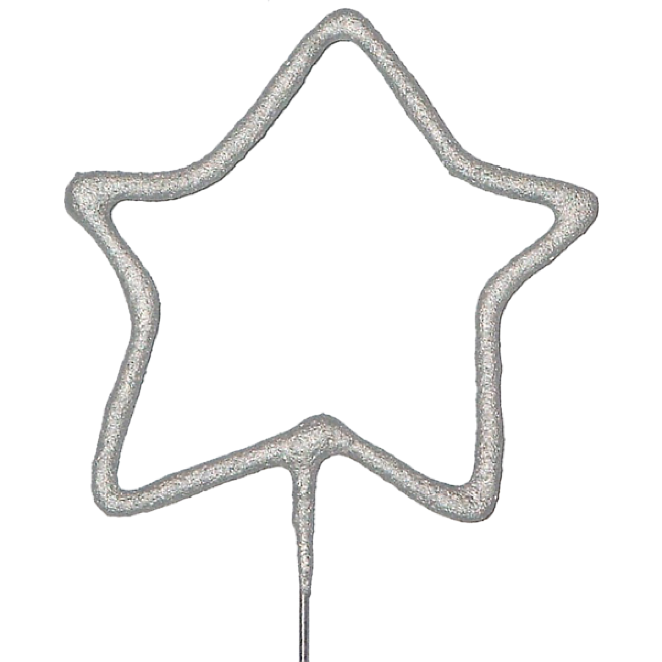 Wunderkerze Figur - Stern - Silber