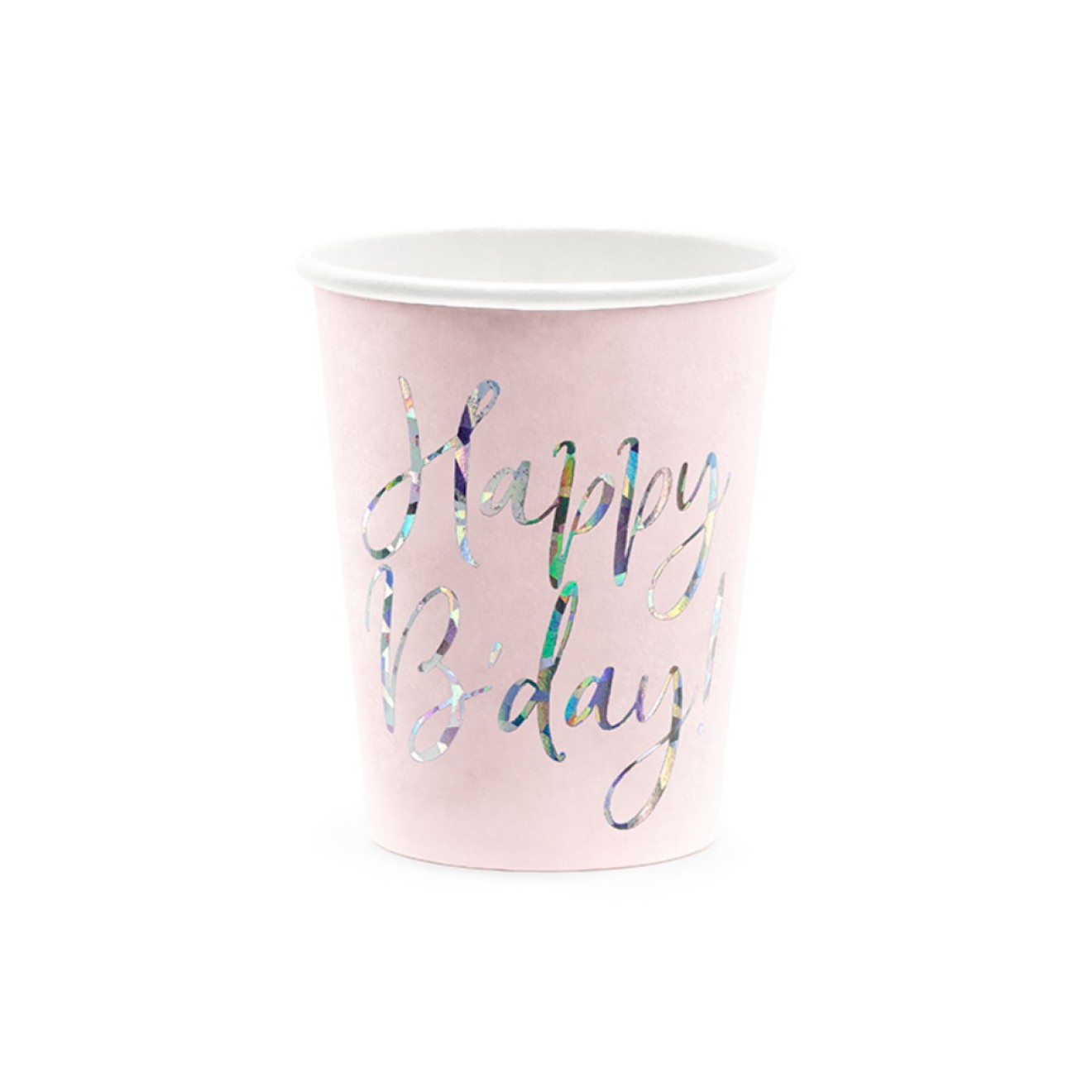 Partybecher Rosa (Happy B'Day) - XL 6 Stück | luftballon.de