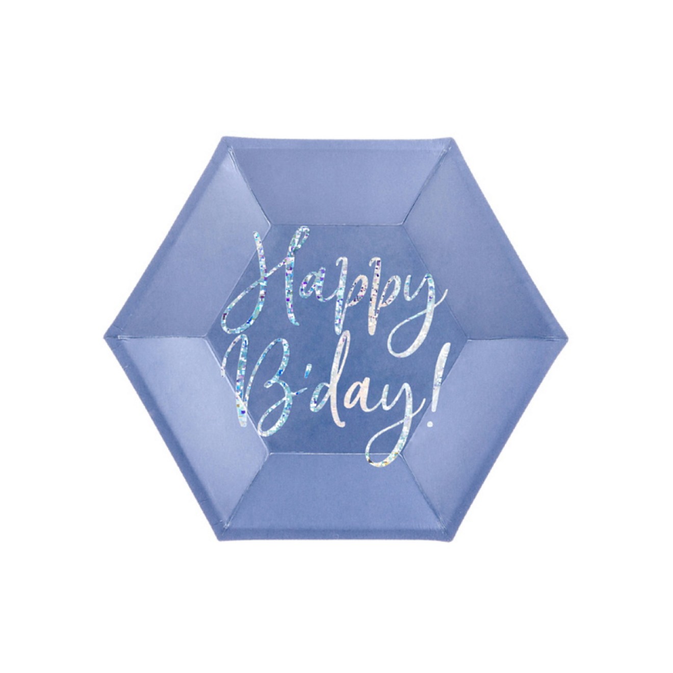 Partyteller Happy B'Day (Blau) Ø 20 cm - 6 Stück | luftballon.de