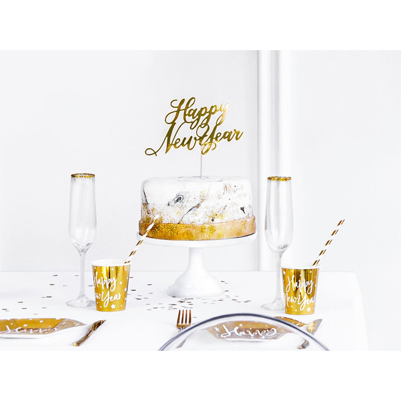 Kuchendeko - Happy New Year - Gold