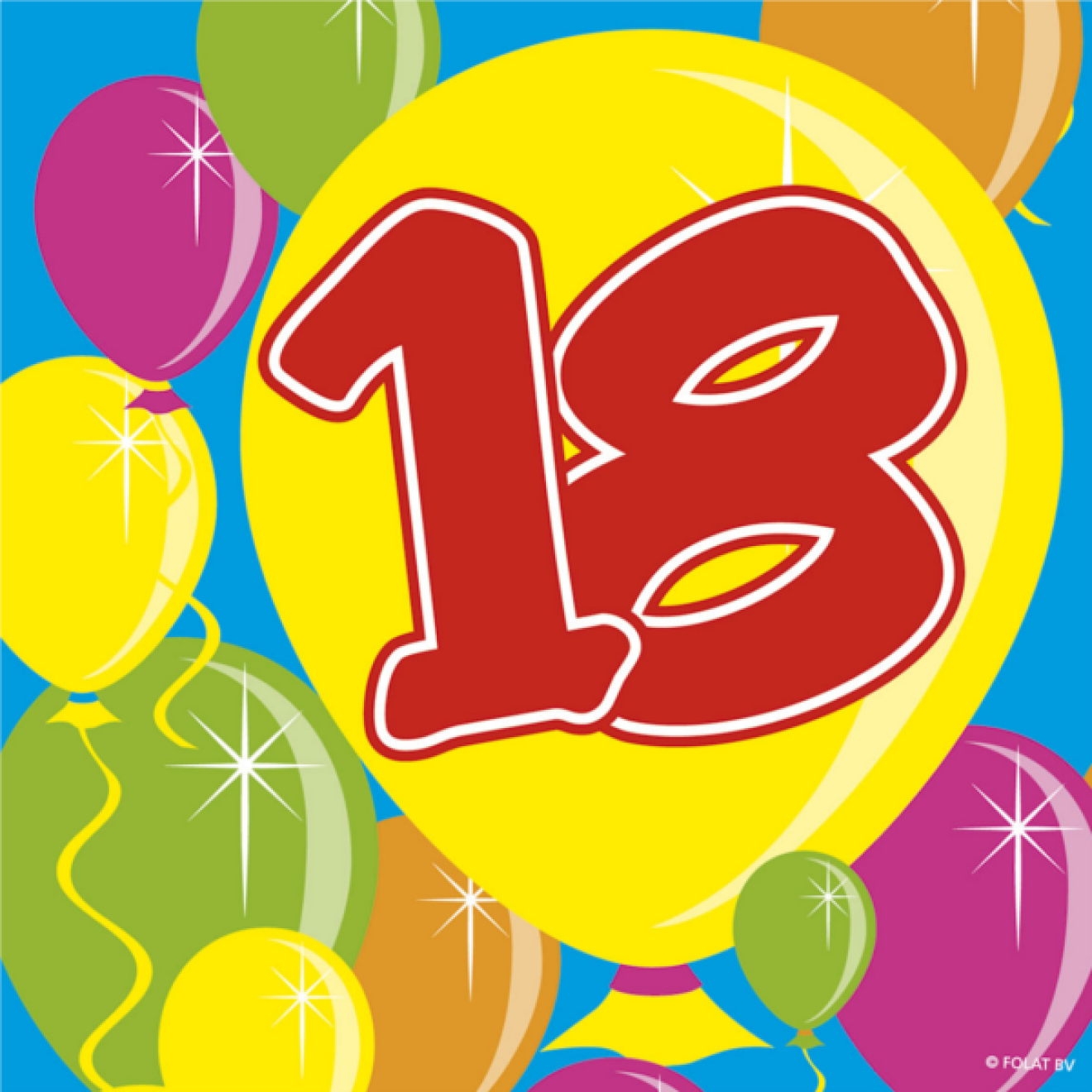 Servietten 18 - Luftballons - 20 Stück