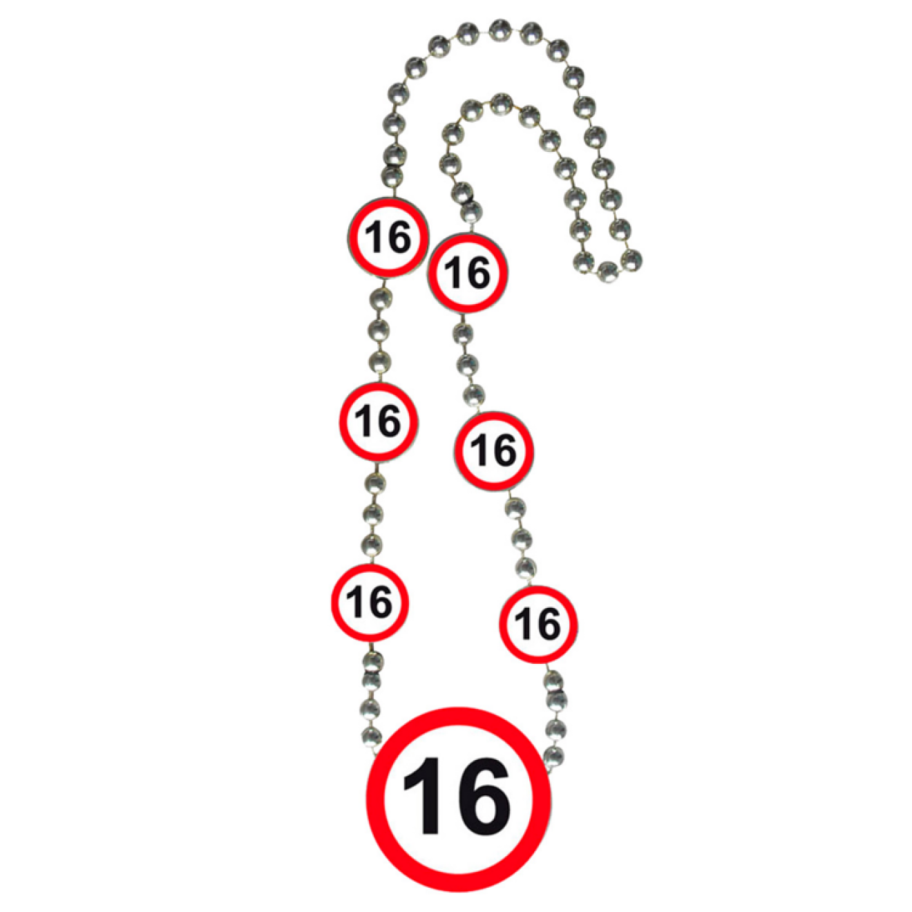 Kette "16" - Verkehrsschild -