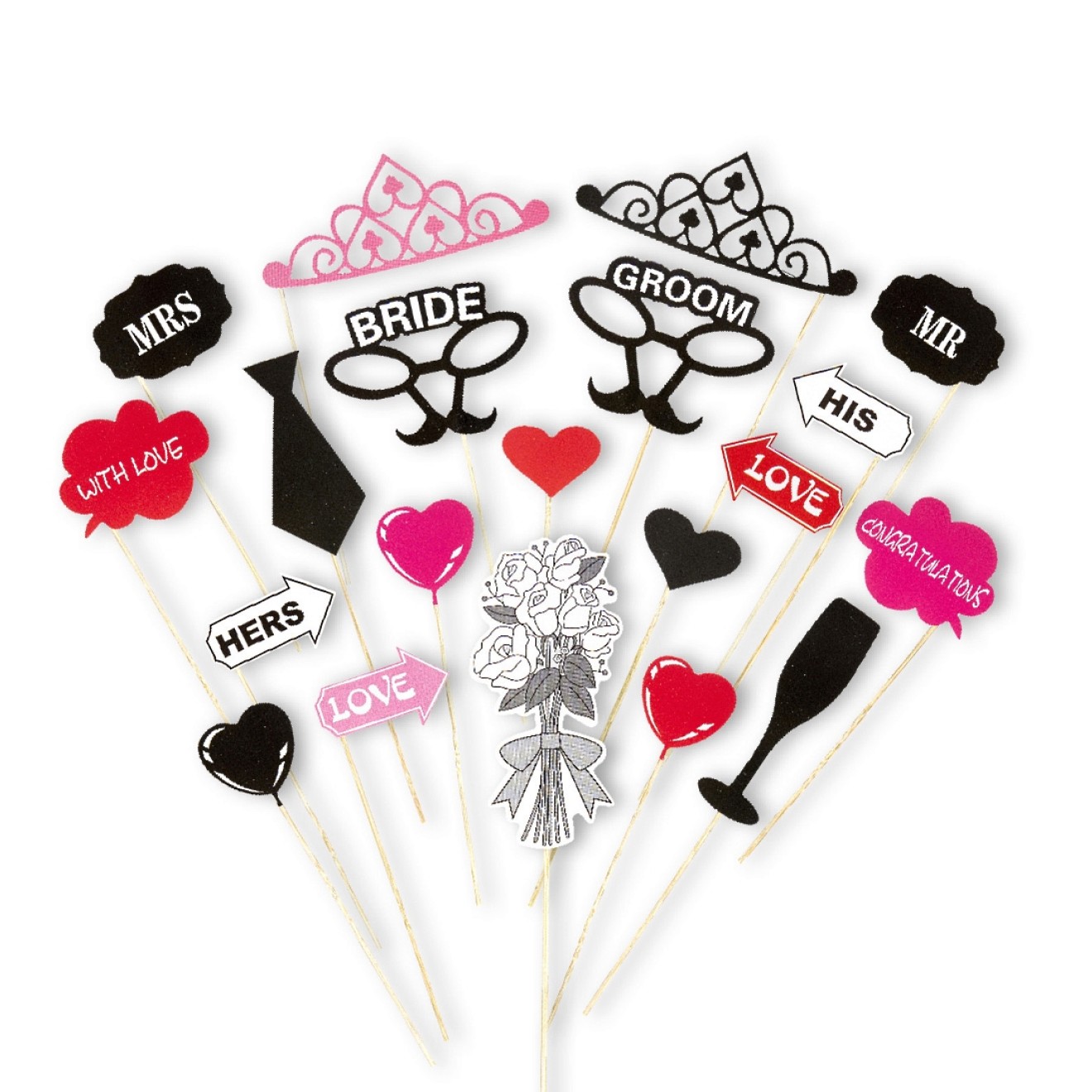 Braut & Bräutigam Photo Booth (Foto Accessoires)