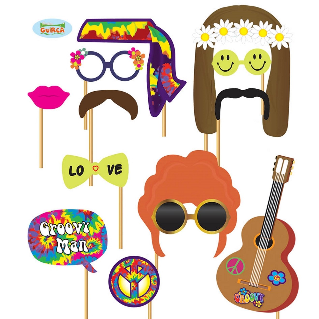 Photo Booth Hippie Party Foto Accessoires für Party Fotobox