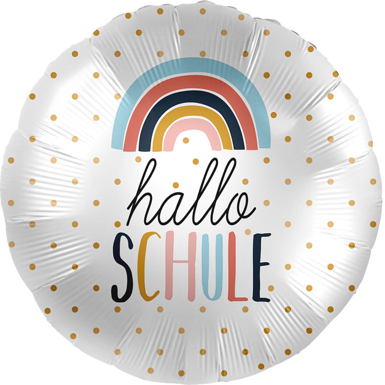 Folienballons Schulanfang - Hallo Schule (Regenbogen) | luftballon.de