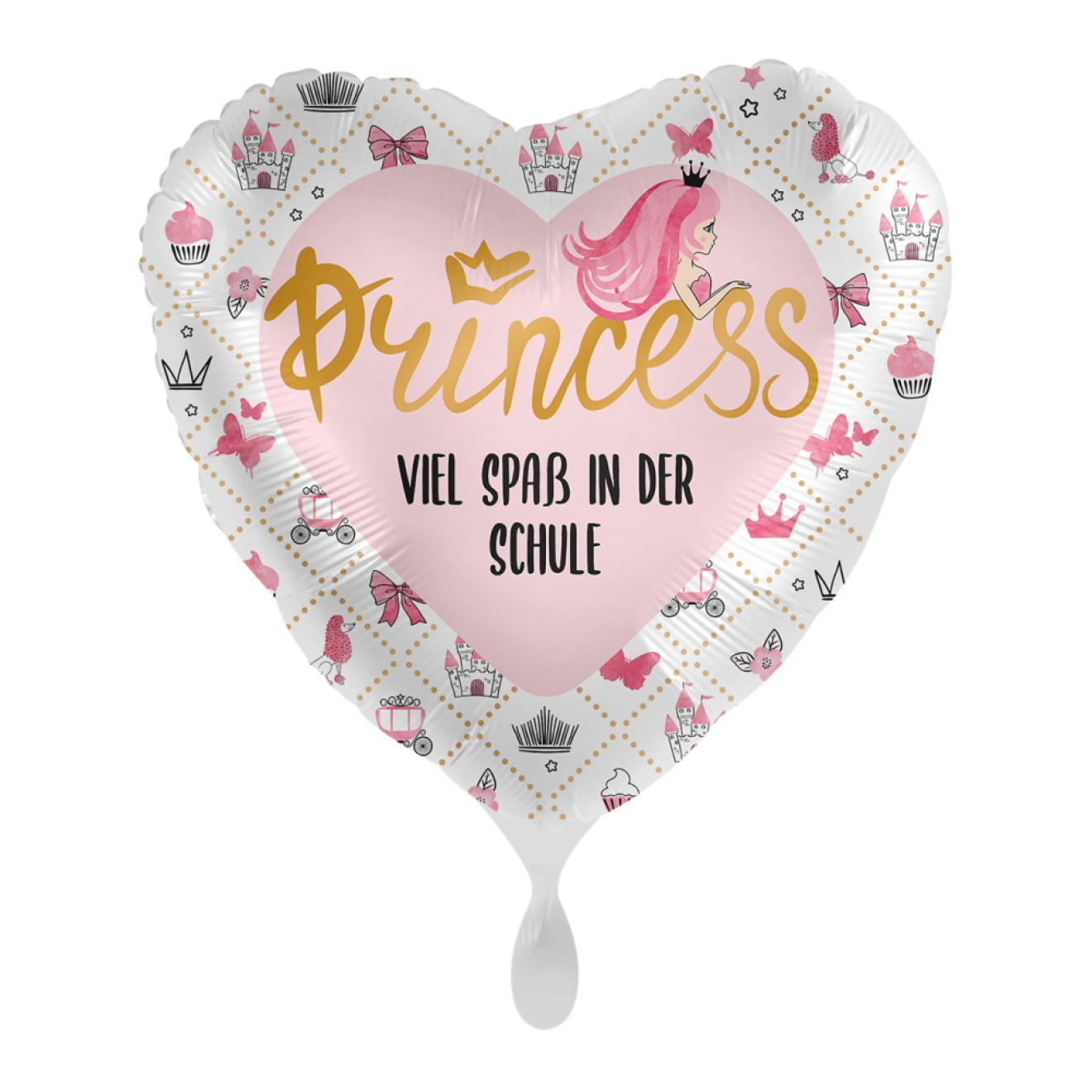 Folienballons Schulanfang - Princess Ø 45 cm