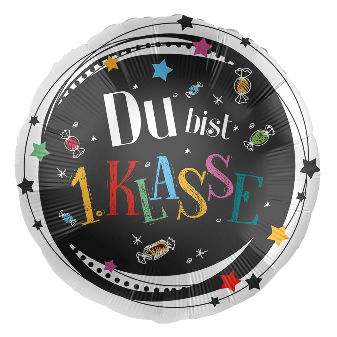 Folienballons Schulanfang - Du Bist 1. Klasse Ø 45 cm