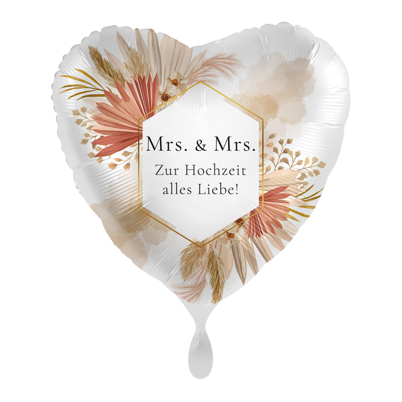 1 Balloon - Bohemian Florals Wedding Mrs. & Mrs.- GER