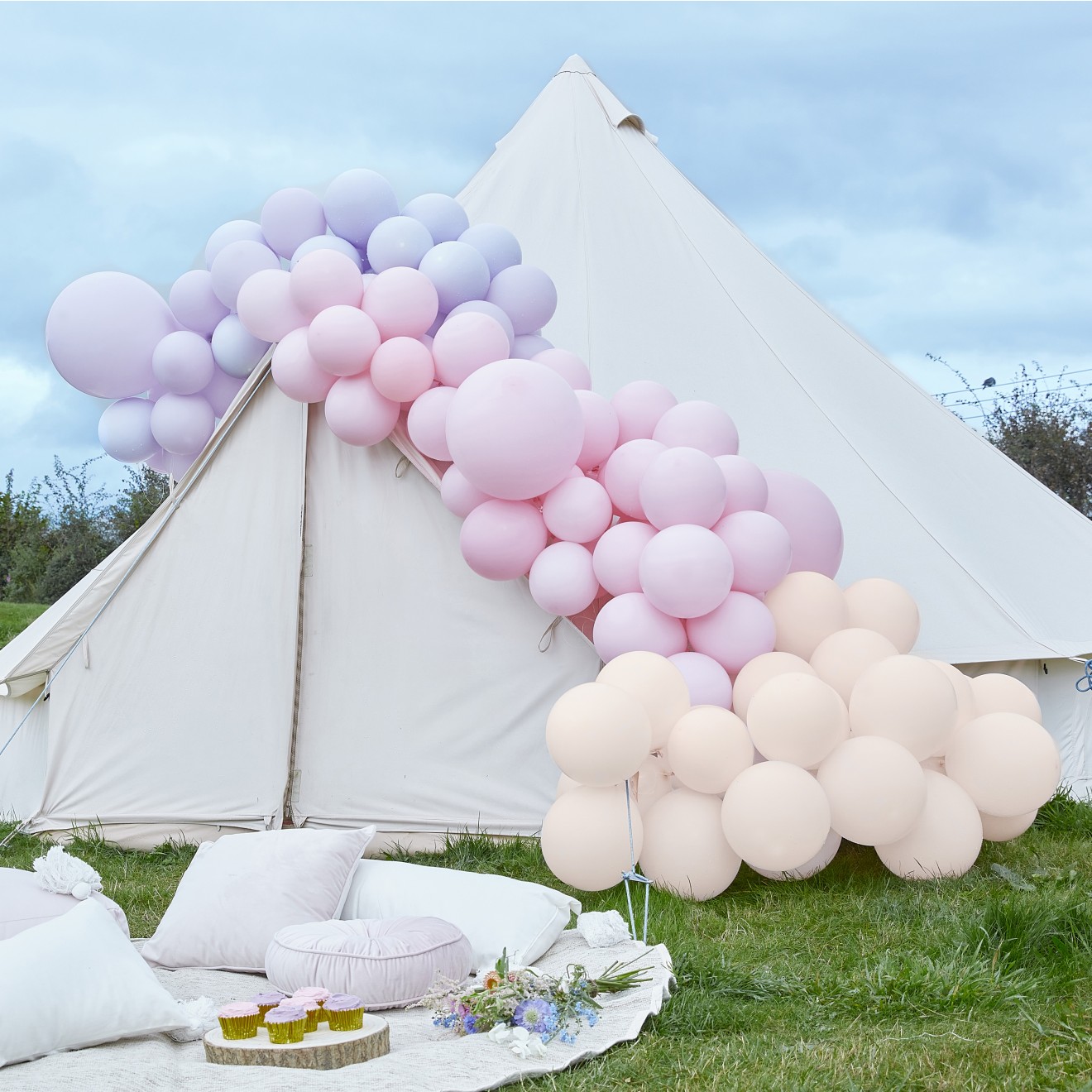 1 Balloon Arch - Large - Purple & Pink