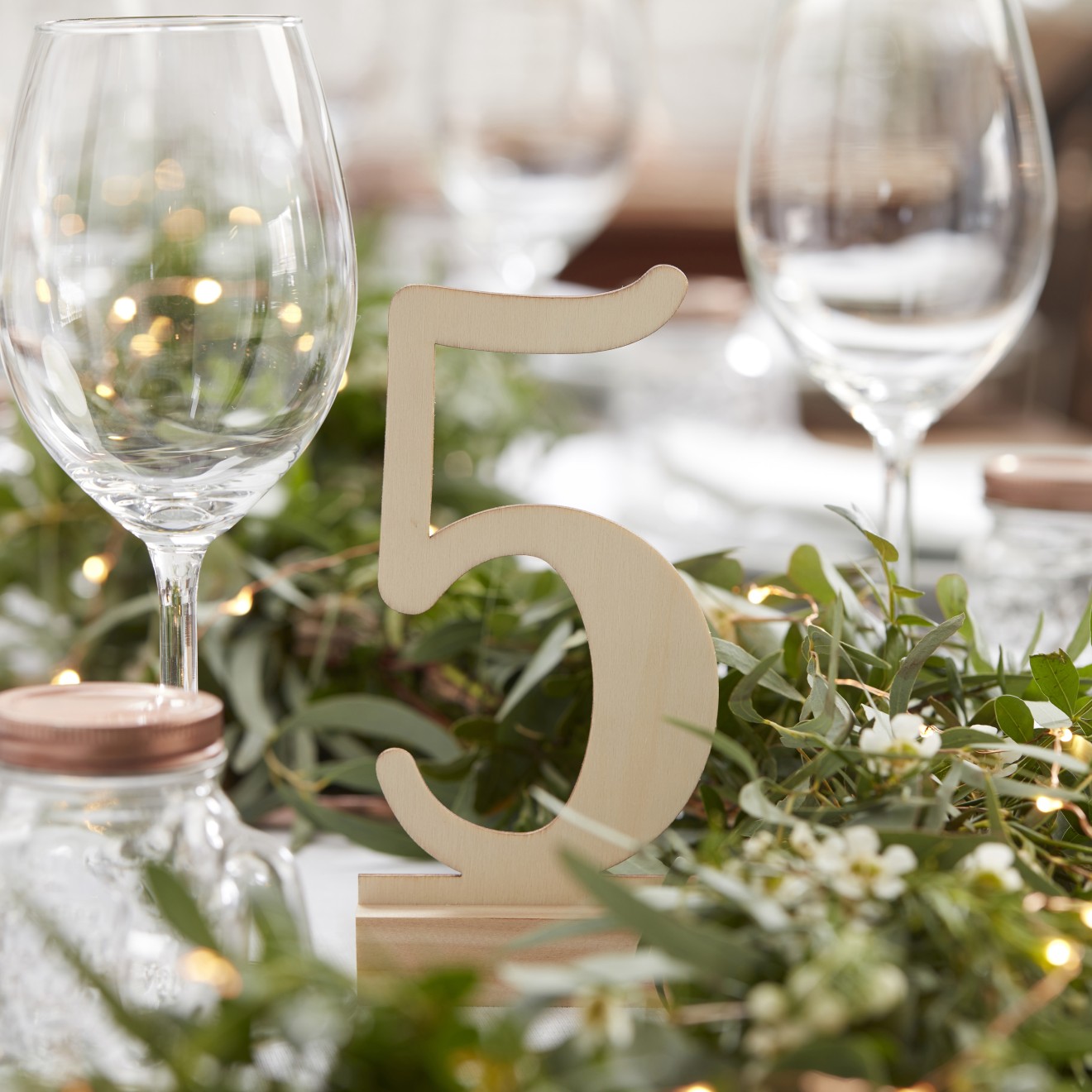 12 Table Numbers - Wooden 1-12