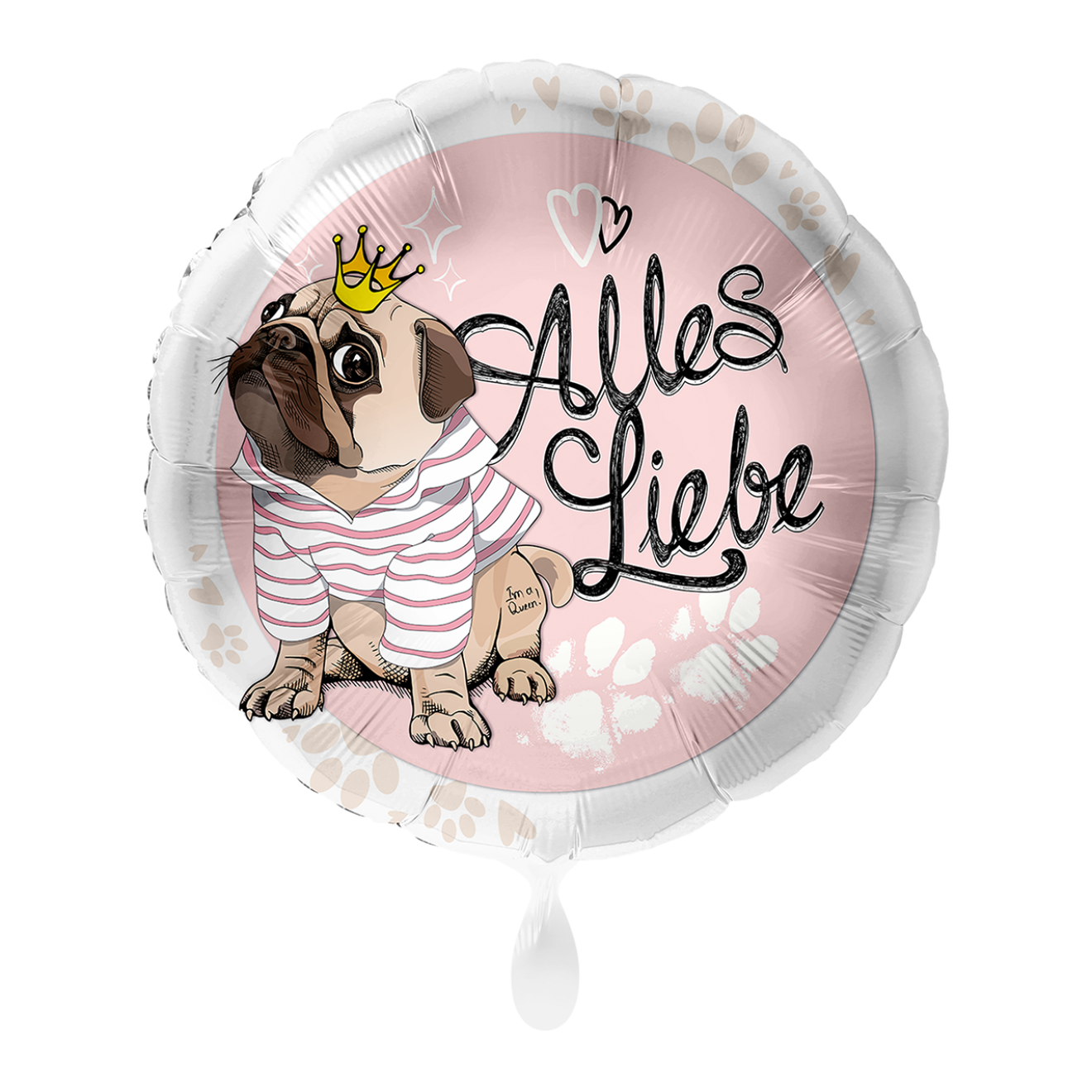 1 Ballon - Mops Alles Liebe