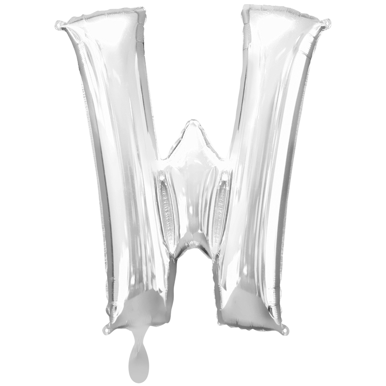 1 Balloon XXL - Buchstabe W - Silber