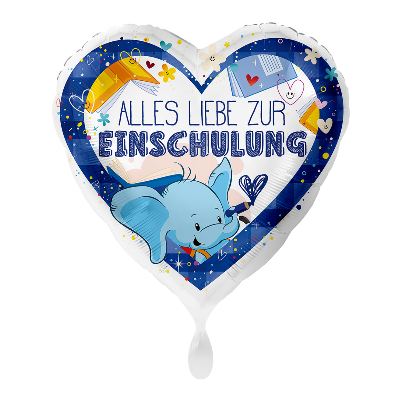 1 Ballon - Alles Liebe zur Einschulung Blau