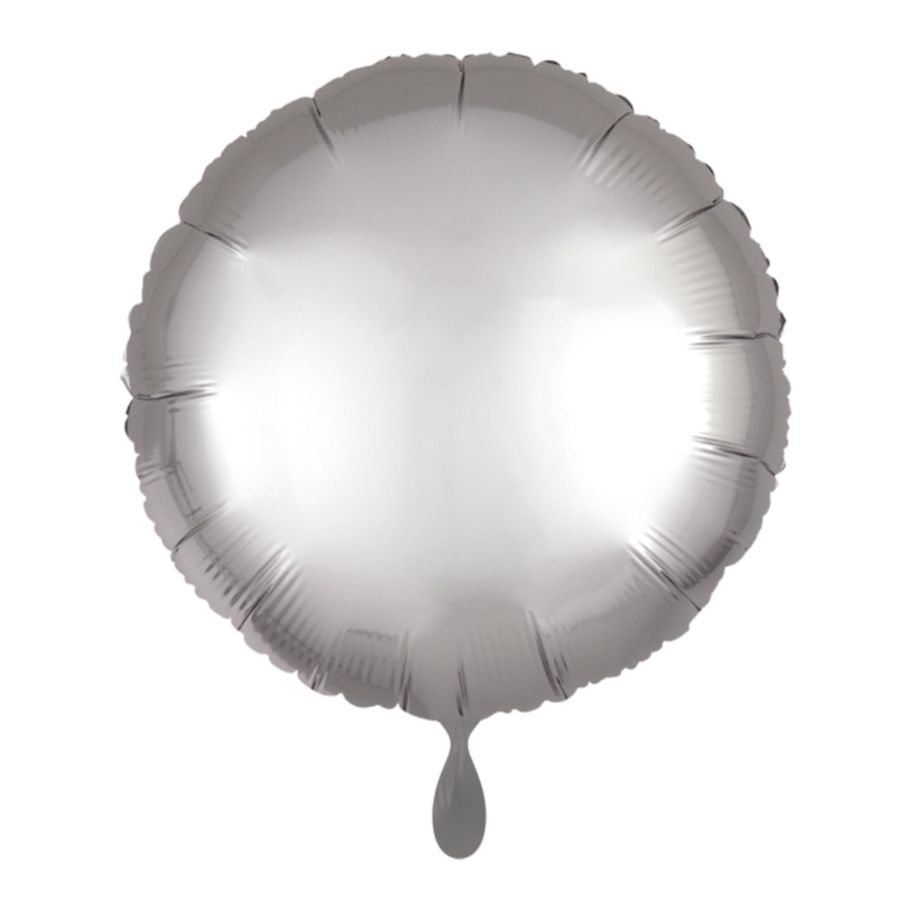 1 Balloon - Rund - Satin - Silber