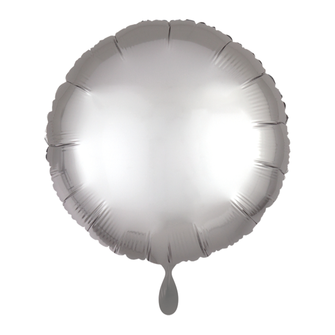 1 Balloon - Rund - Silk Lustre - Silber