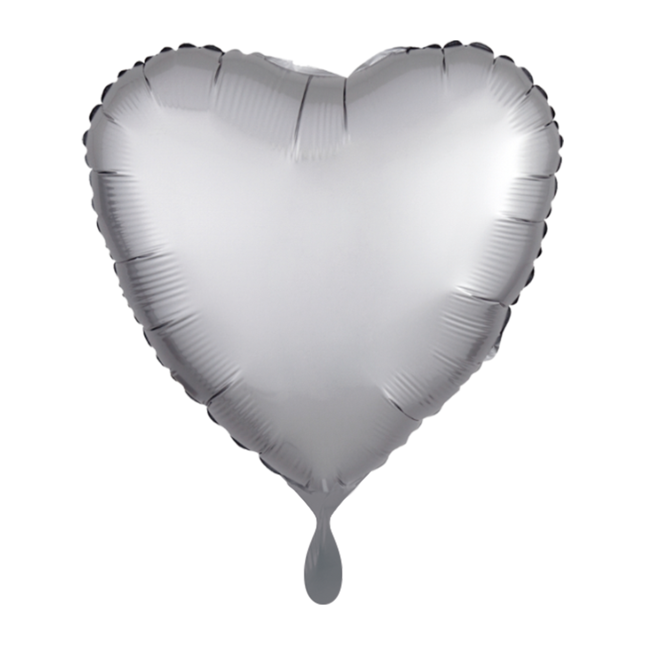 1 Balloon - Herz - Silk Lustre - Silber