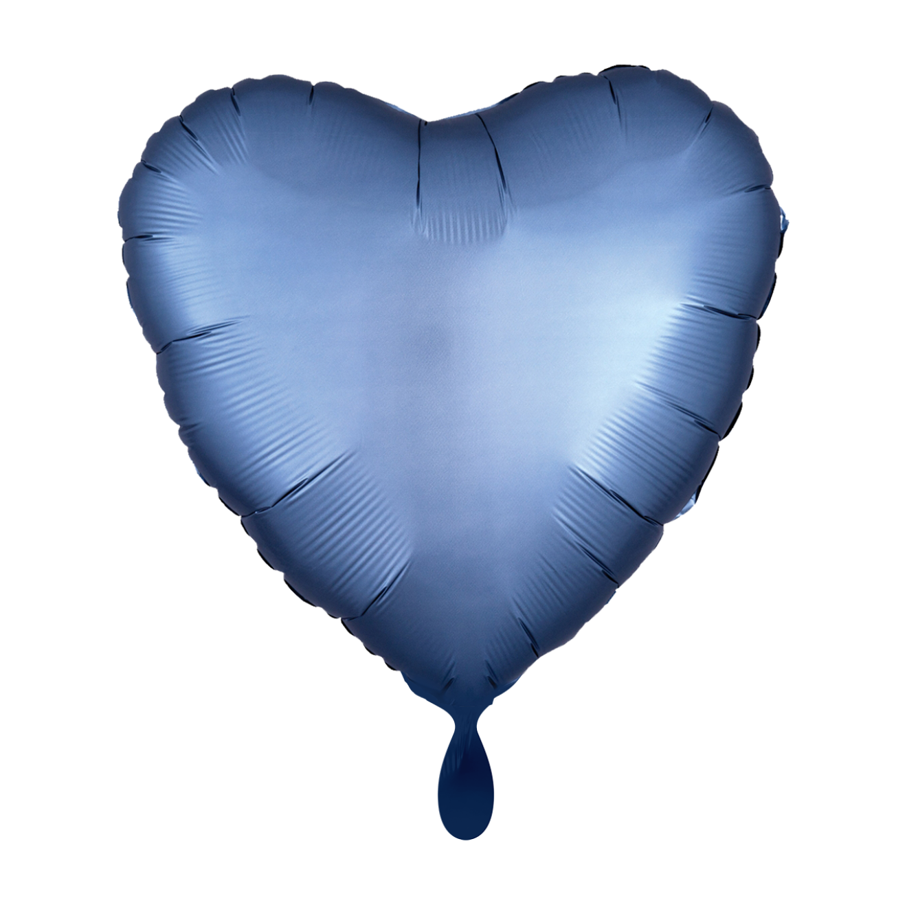 1 Ballon - Herz - Satin - Stahlblau