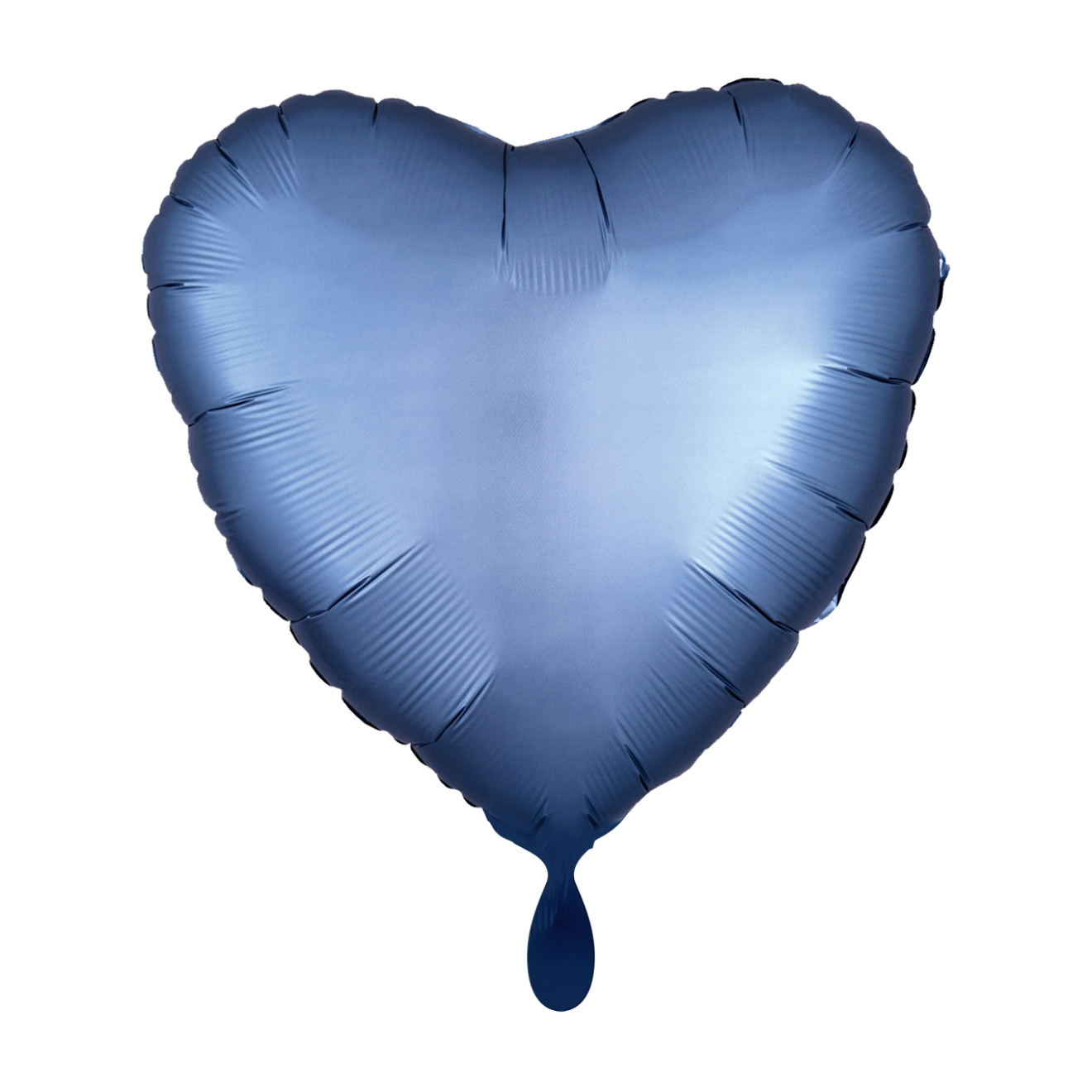 1 Balloon - Herz - Silk Lustre - Blau