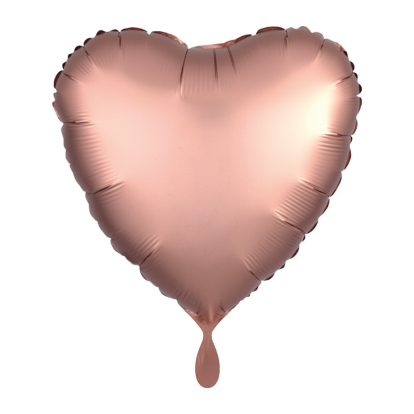 1 Balloon - Herz - Silk Lustre - Rosegold