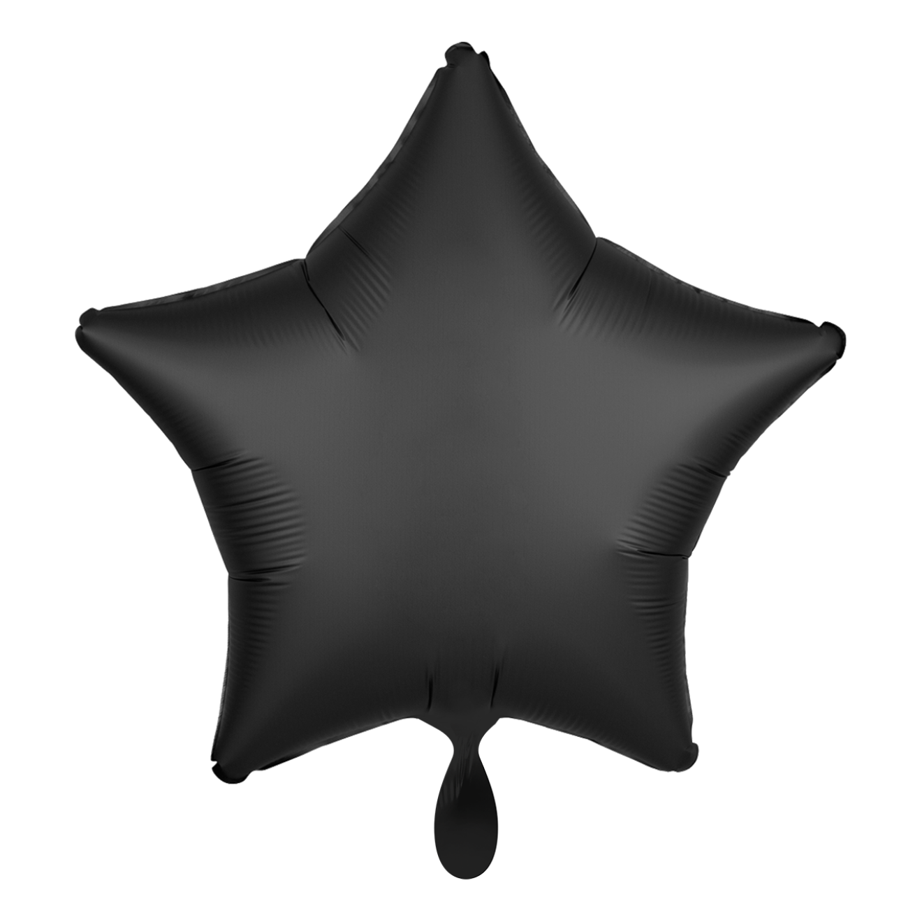 1 Balloon - Stern - Satin - Schwarz