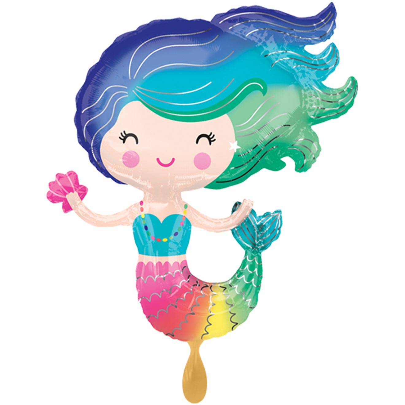 1 Balloon XXL - Colorful Mermaid