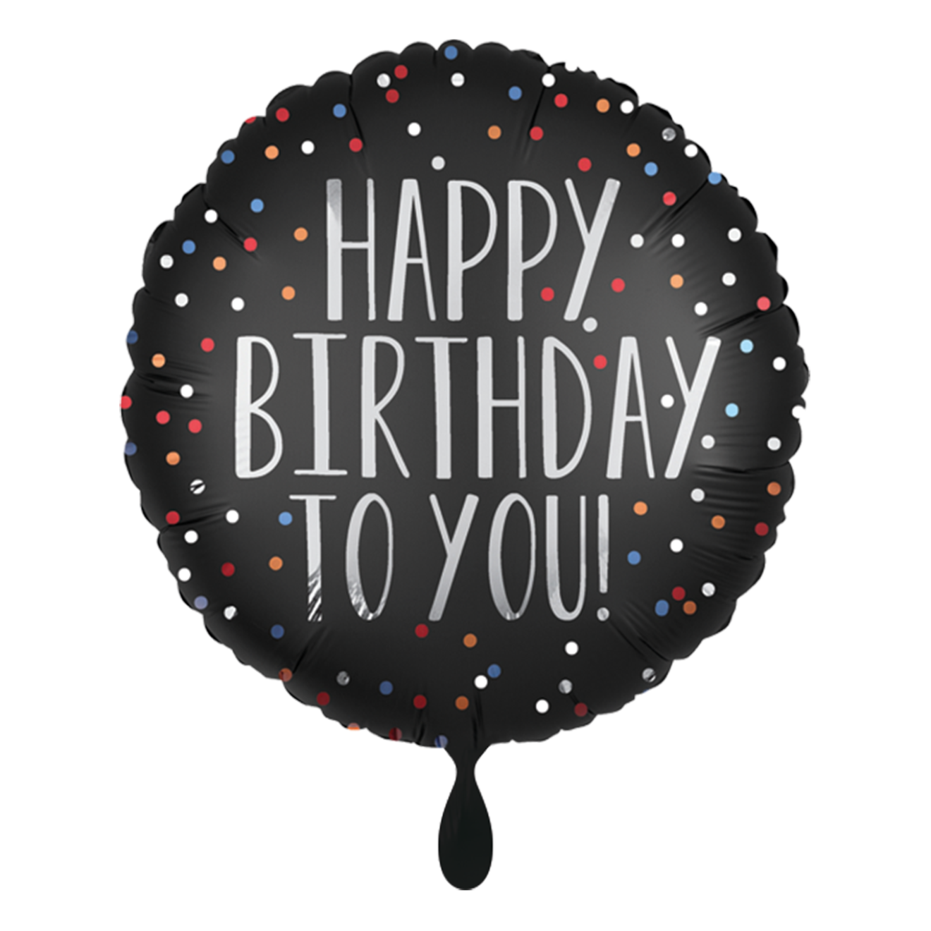 1 Ballon - Happy Birthday to You Satin Dots