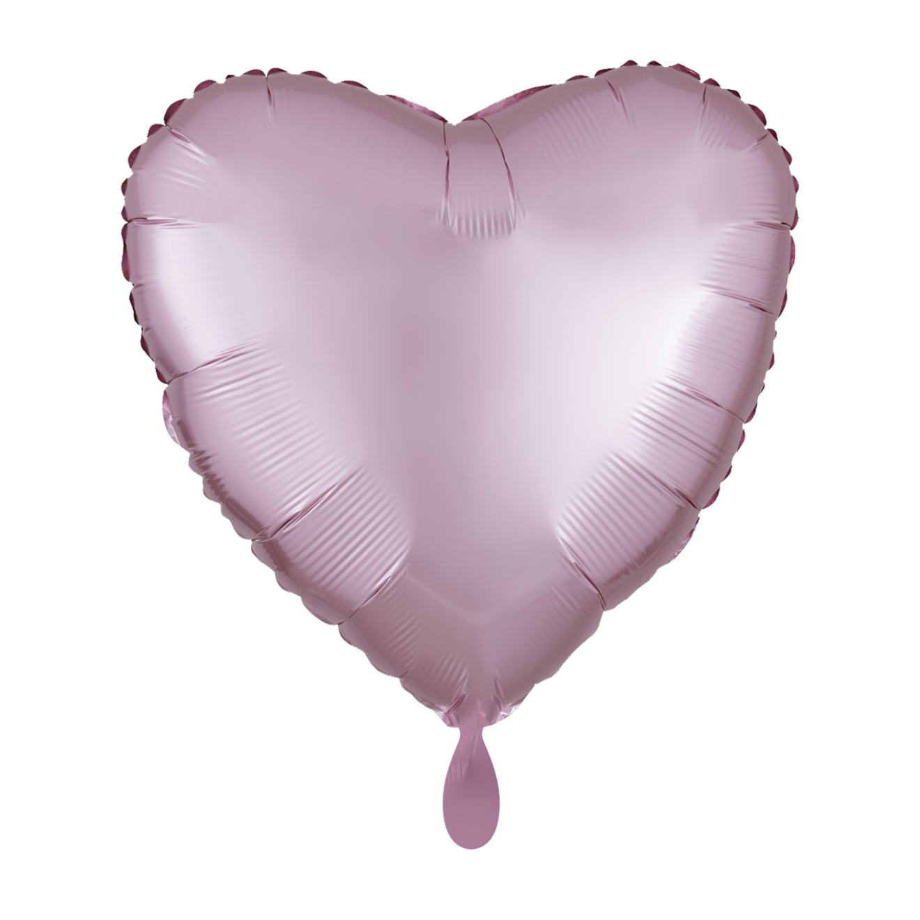 1 Ballon - Herz - Satin - Pastel Rosa