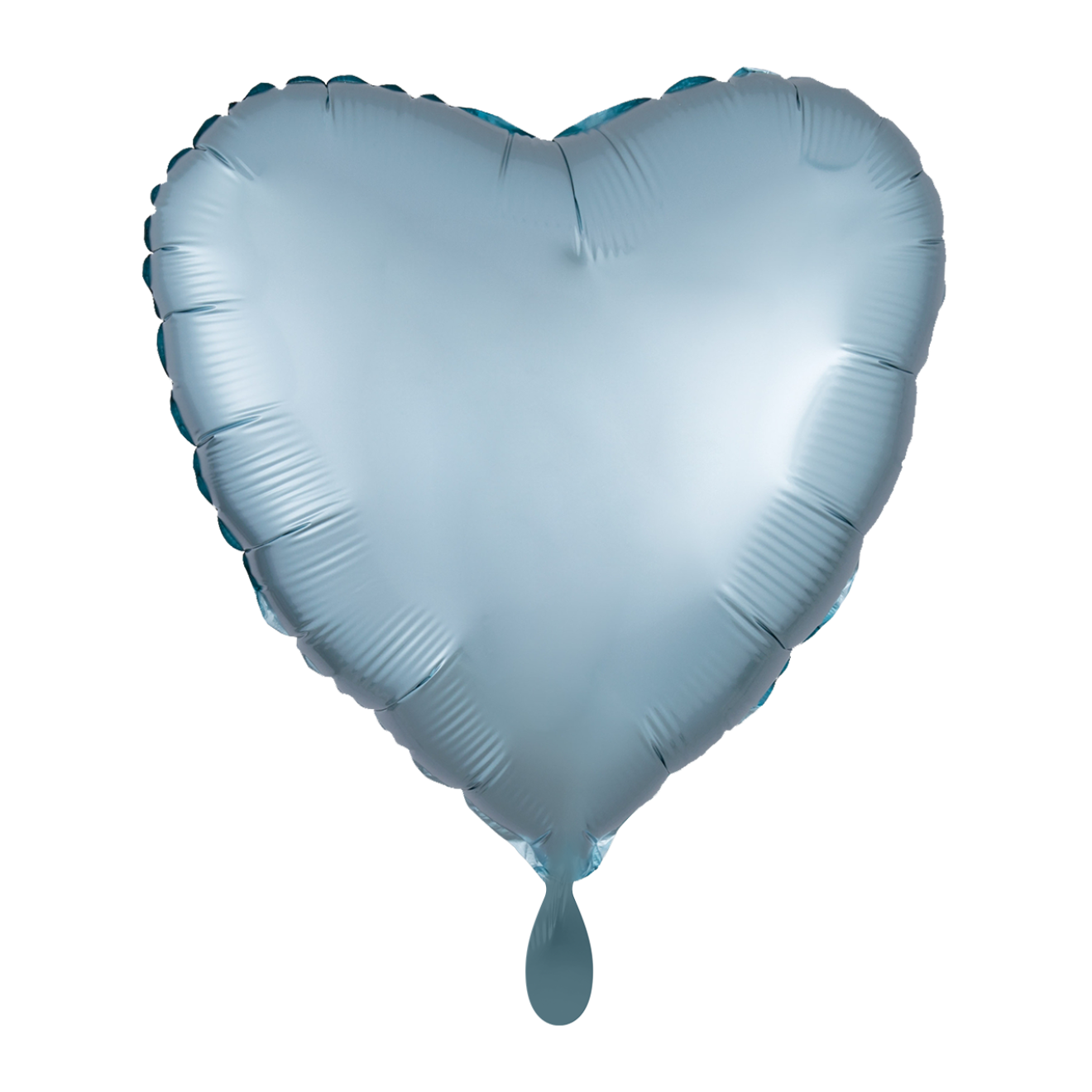 1 Balloon - Herz - Satin - Pastel Blau