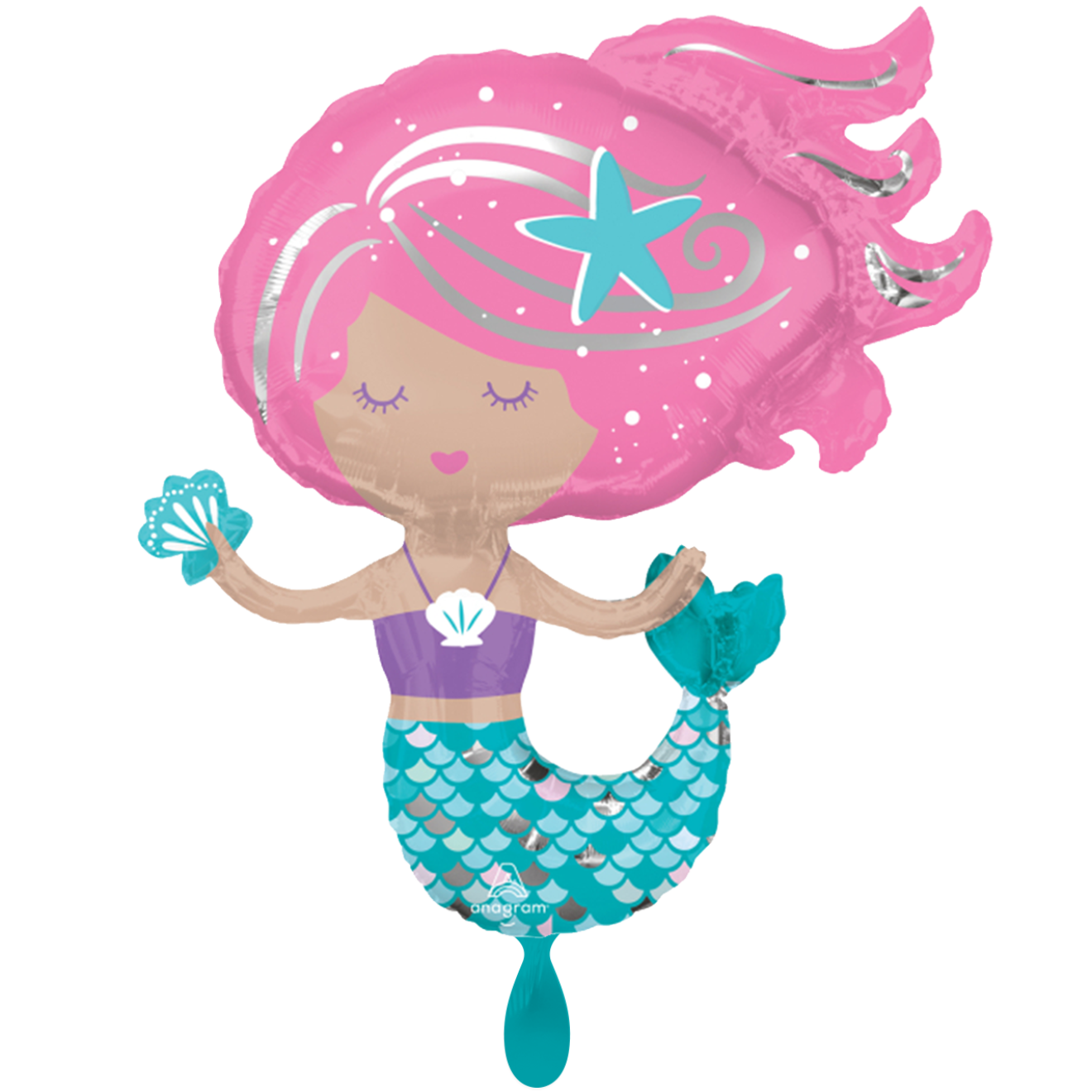 1 Balloon XXL - Shimmering Mermaid