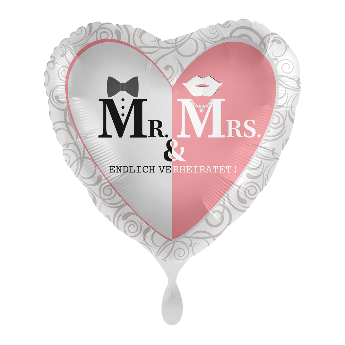 1 Ballon - Mr. & Mrs. Endlich Verheiratet