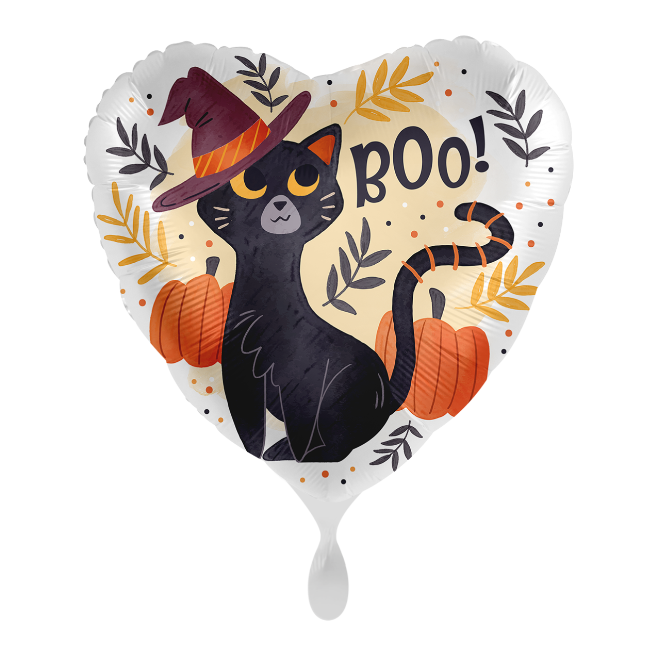 1 Balloon - Black Cat Halloween - ENG