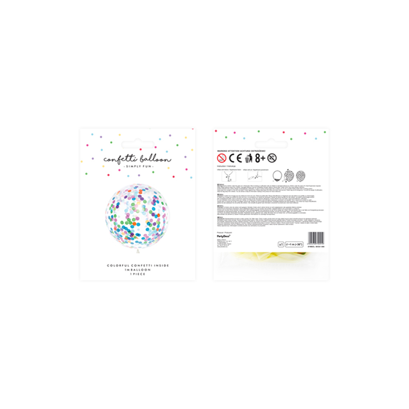 1 Konfettiballon XXL - Ø 1m