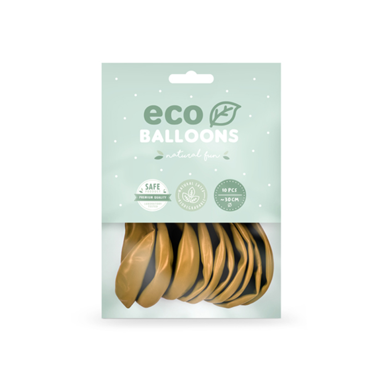 10 ECO-Luftballons - Ø 30cm - Metallic - Gold
