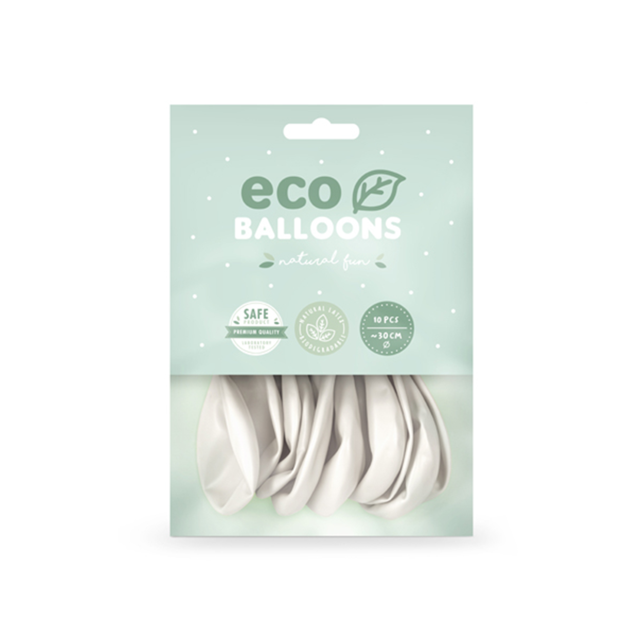 10 ECO-Luftballons - Ø 30cm - Metallic - Pearl