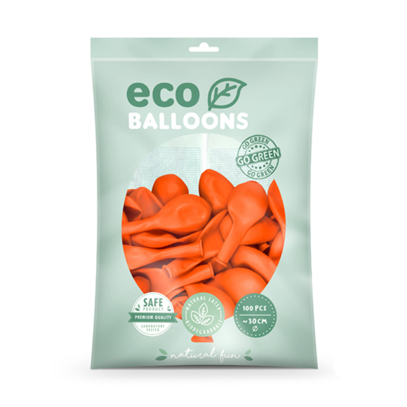 100 ECO-Luftballons - Ø 30cm - Orange