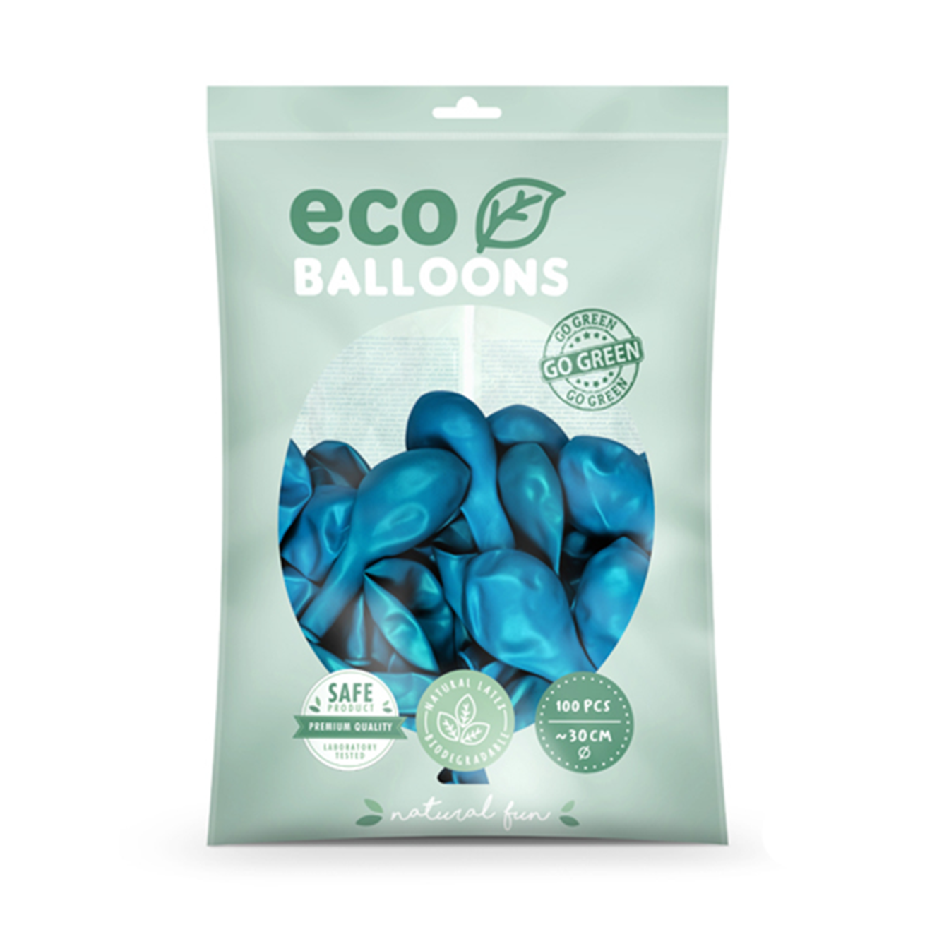 100 ECO-Luftballons - Ø 30cm - Turquoise