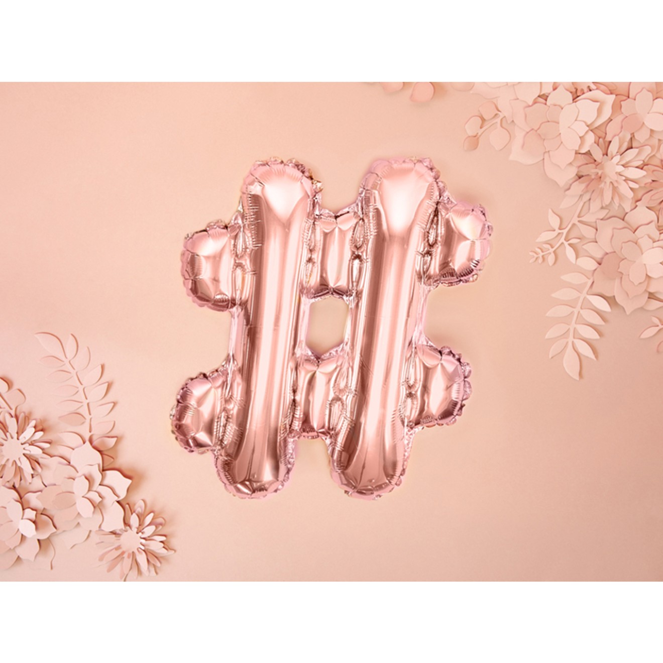 1 Ballon XS - Zeichen # - RoseGold