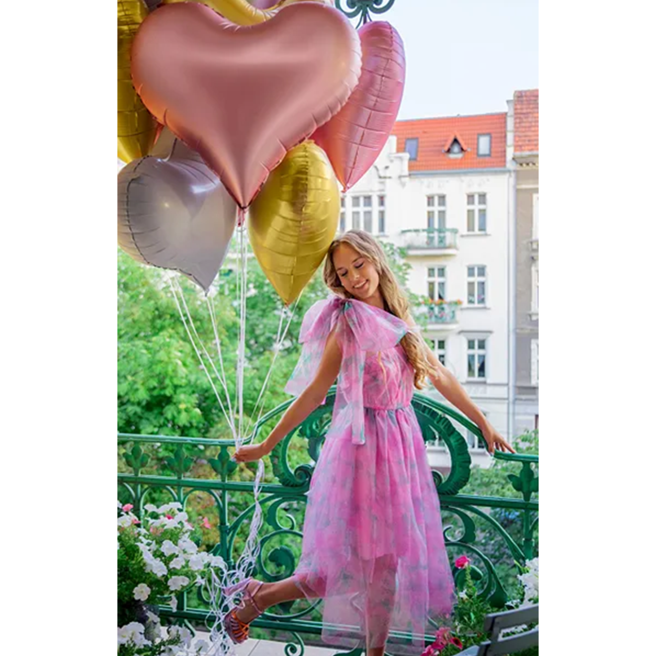 1 Ballon XXL - Herz - RoseGold