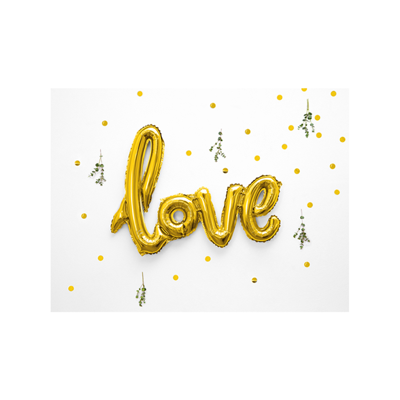1 Ballon - Schriftzug - Love - Gold